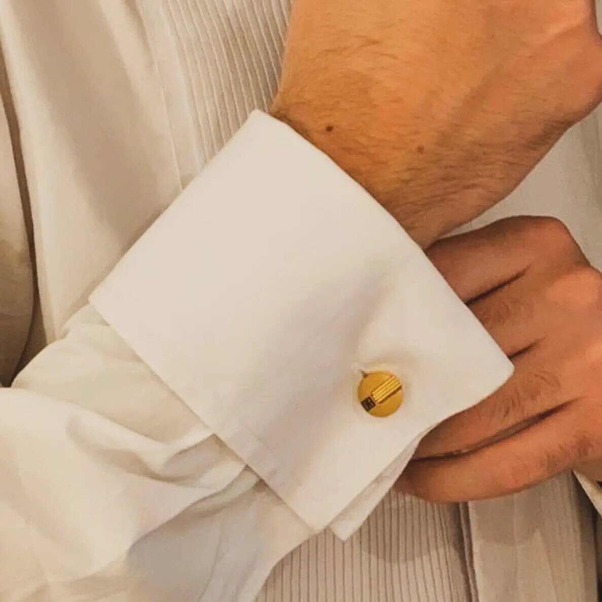 Boutons De Manchette Vintage PIERRE BALMAIN - Plaqué Or Jaune, Occasion élégante
