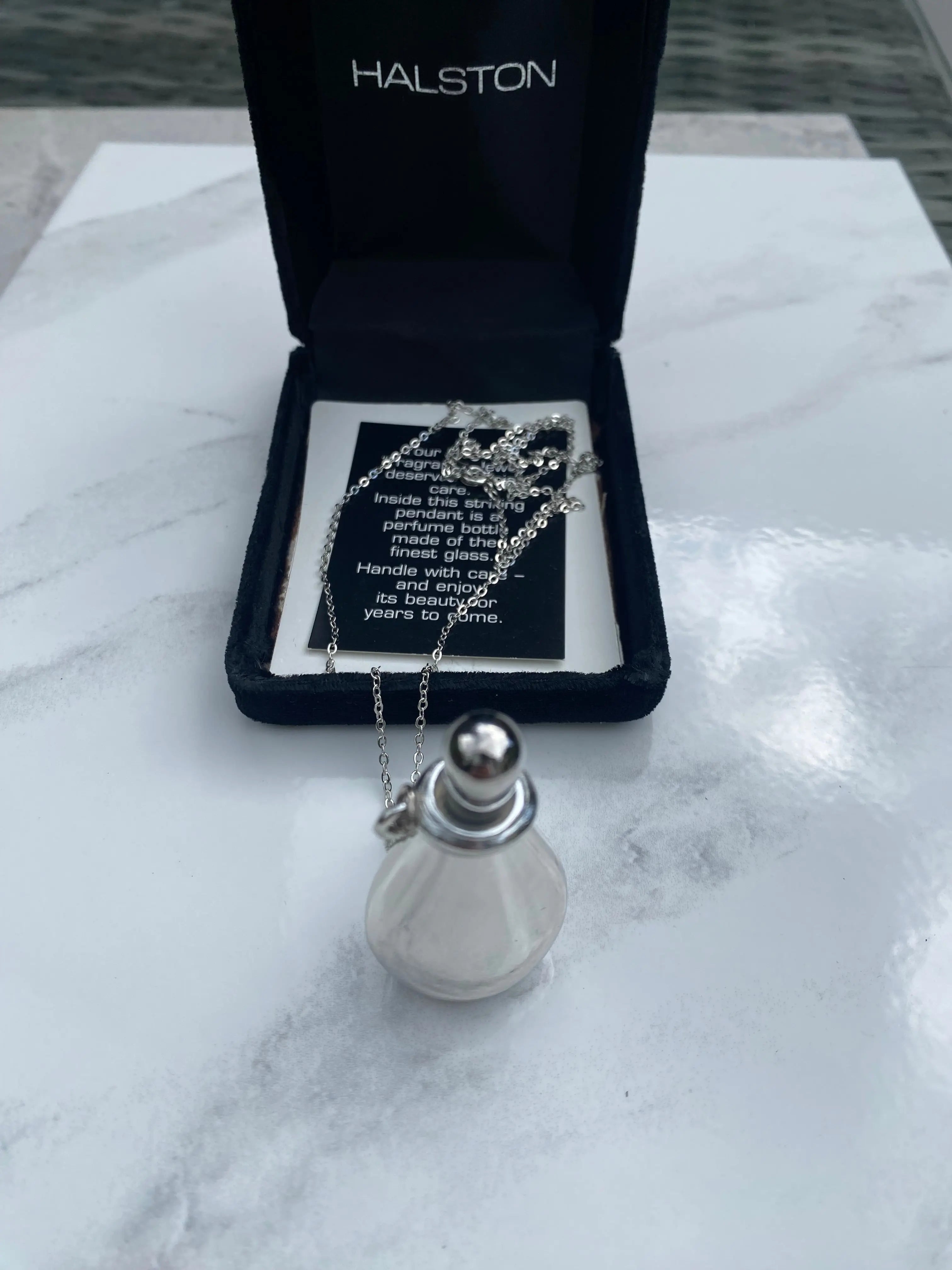 DRAFT Halston Elsa Peretti 1970s Necklace Perfume Bottle Jagged - Main Image