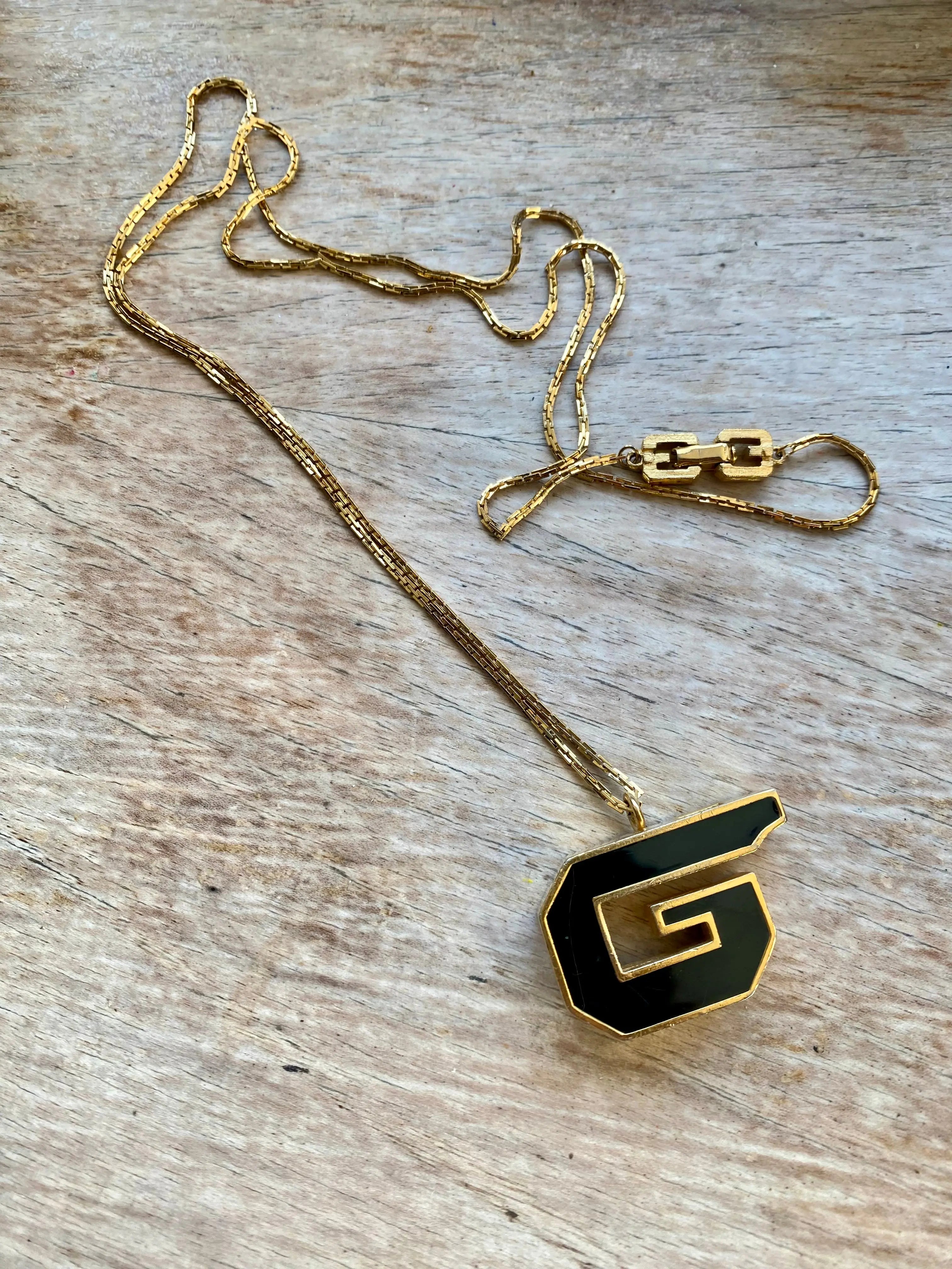 Givenchy Vintage 1970s Whistle Necklace – Signed – Jagged Metal