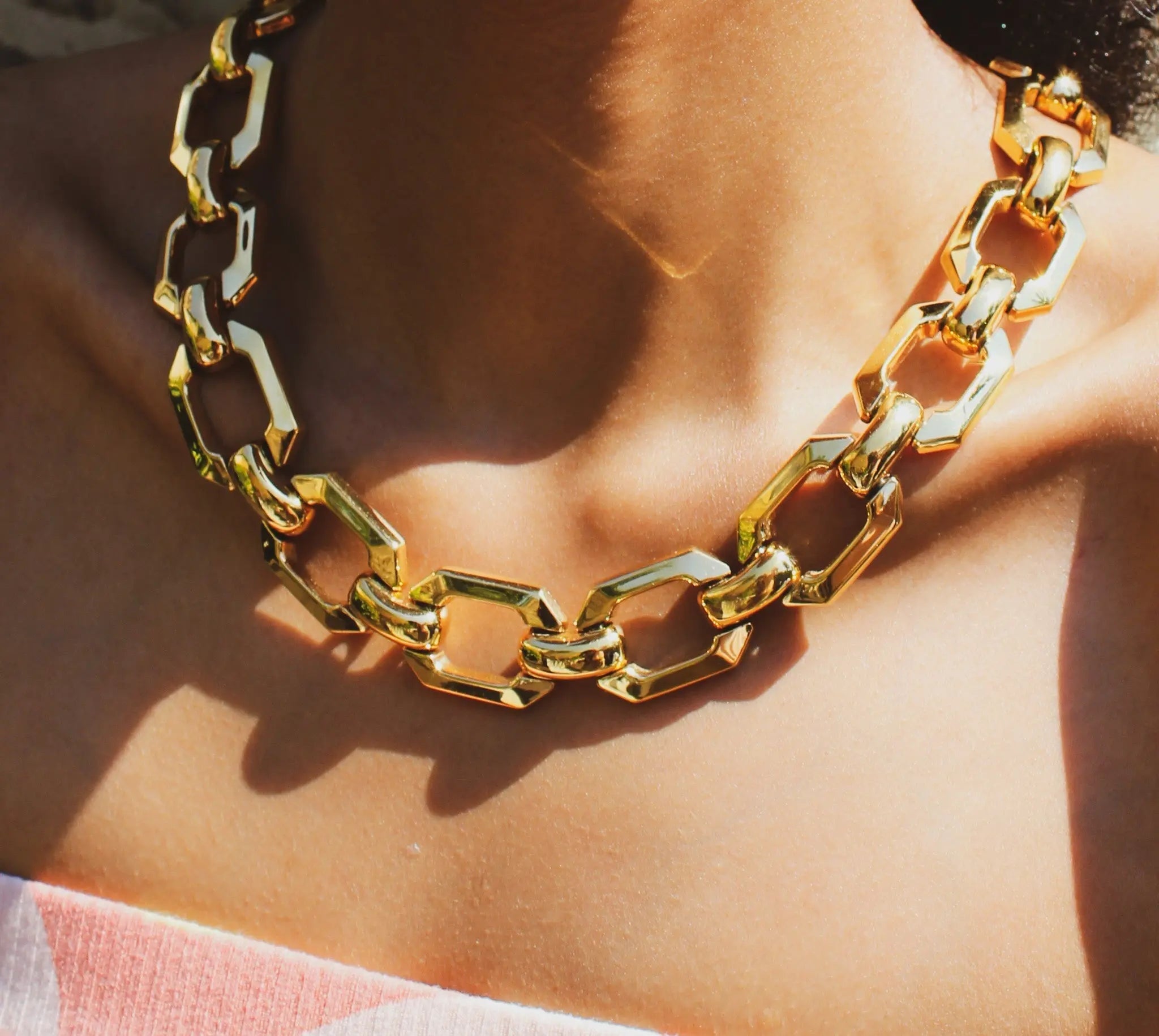 Vintage Christian Dior Necklace 1980s - JAGGED METAL - DESIGNER