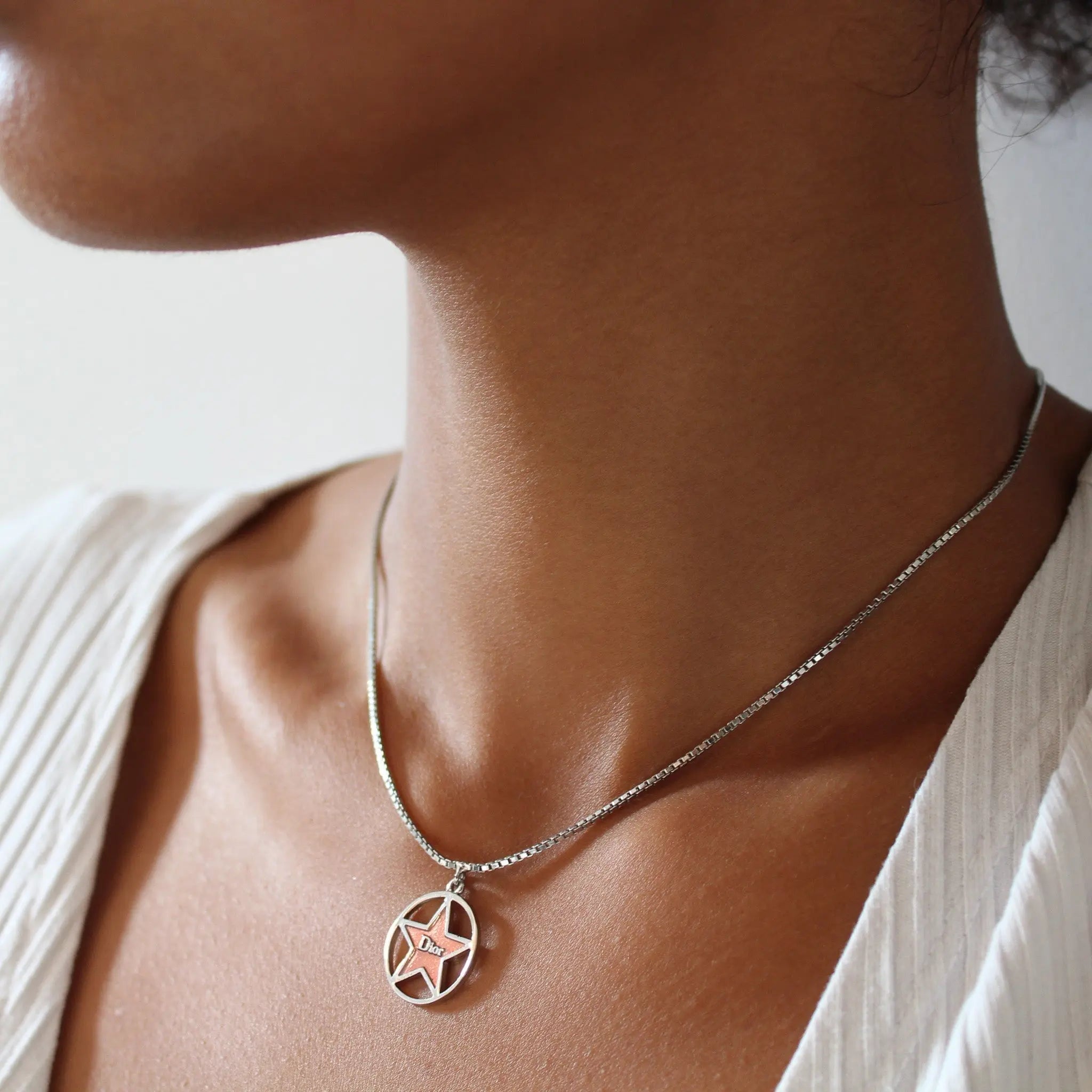 Vintage Dior Necklace Y2K - JAGGED METAL - DESIGNER VINTAGE