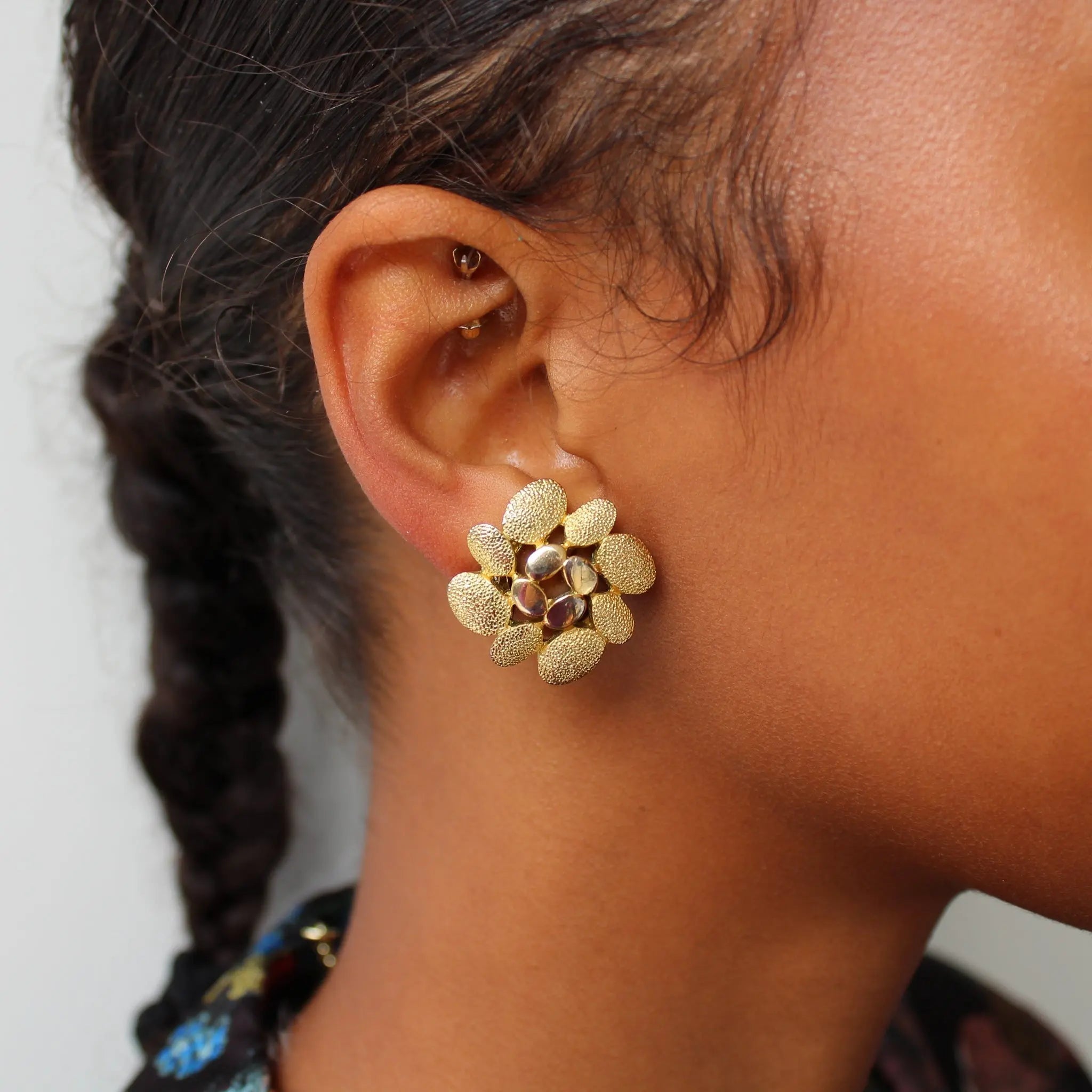 DRAFT Les Bernard Vogue Earrings JAGGED METAL DESIGNER VINTAGE JEWELLERY Jagged Metal