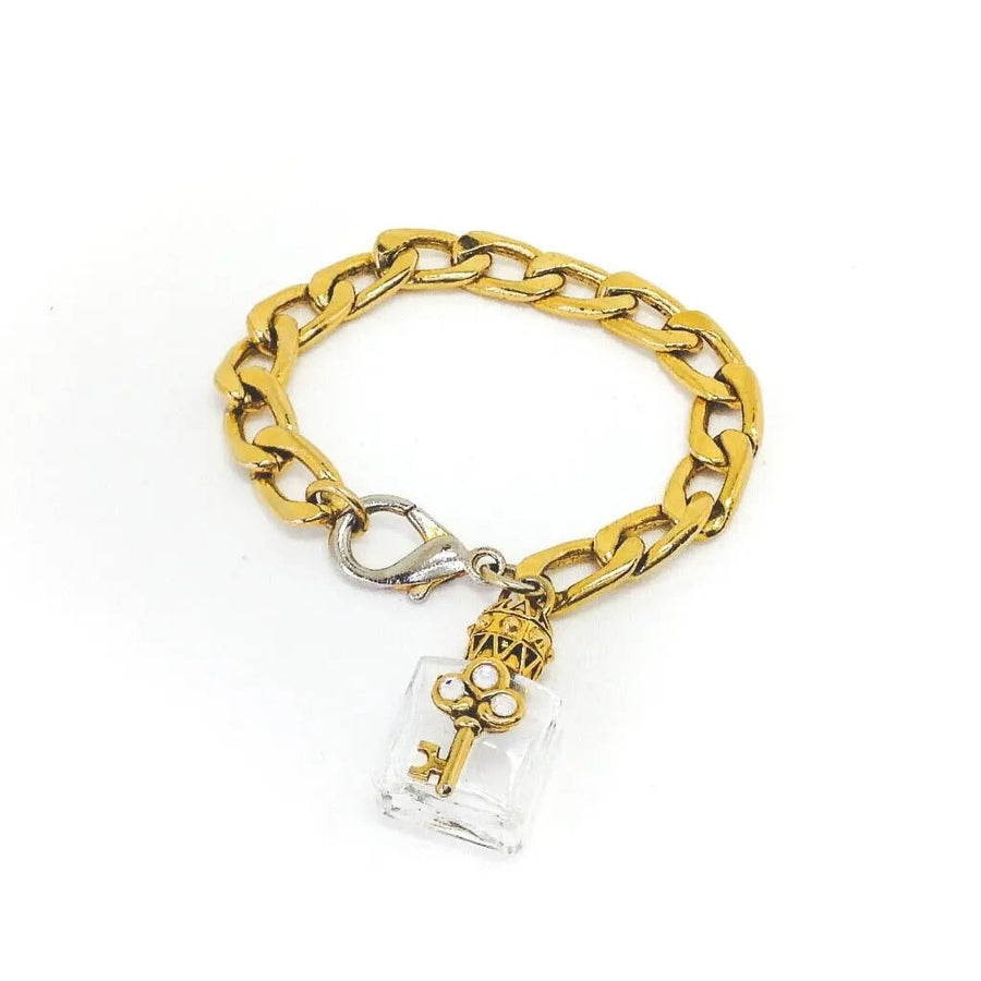 1980s Vintage Charm Bracelet Bracelets Jagged Metal 