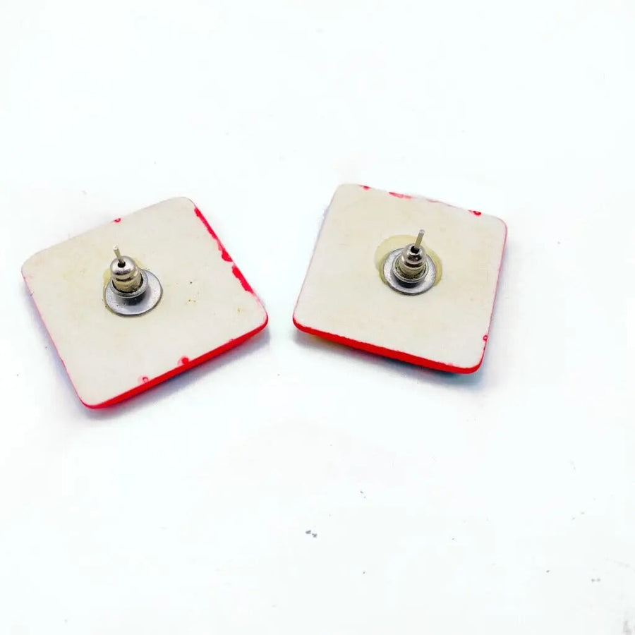 1980s Vintage Earrings Earrings Jagged Metal 