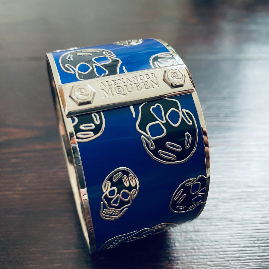 Alexander McQueen Cuff Bracelet Silver Plated Bracelets Jagged Metal 