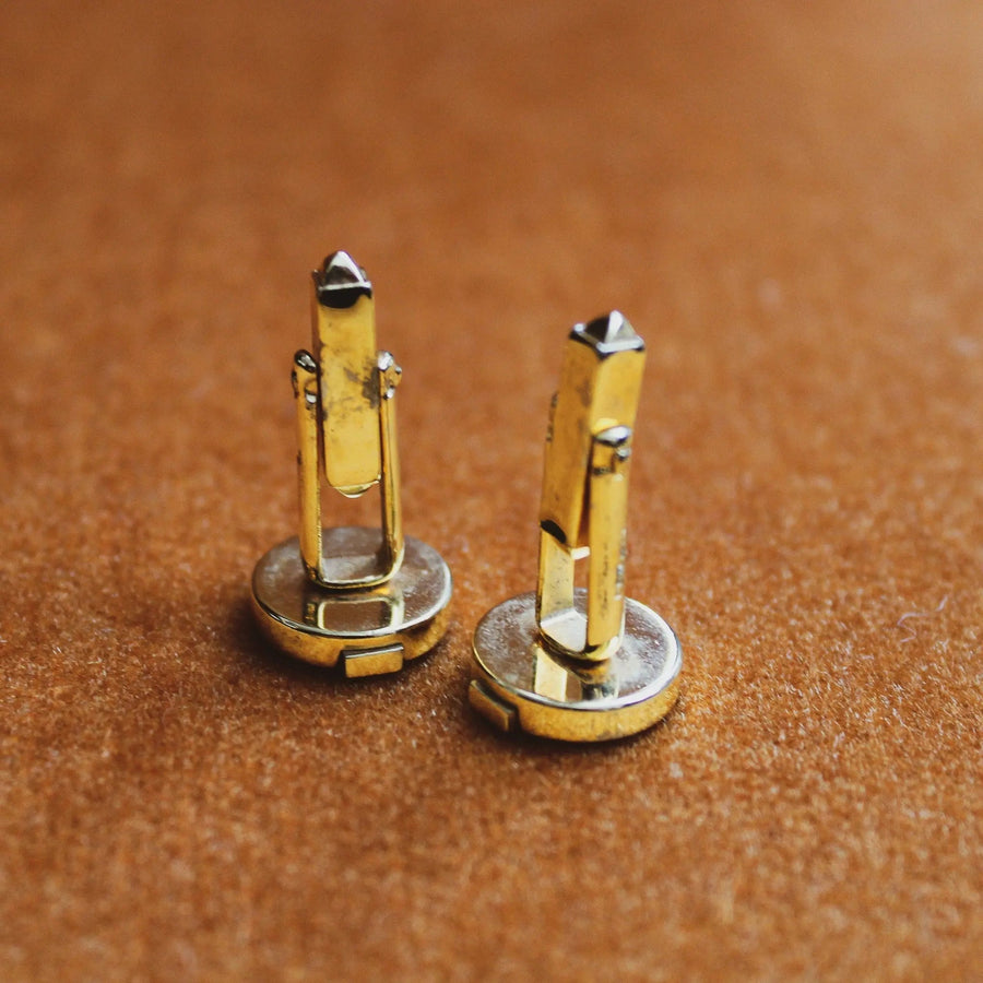 Balmain Vintage Cufflinks, 1970s Cufflinks Jagged Metal 