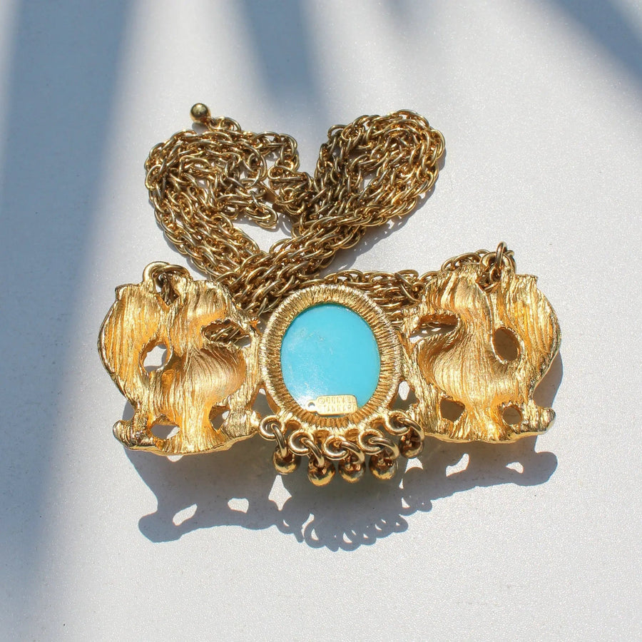 Donald Stannard Vintage 1980s Necklace - Dynasty Era Necklaces Jagged Metal 