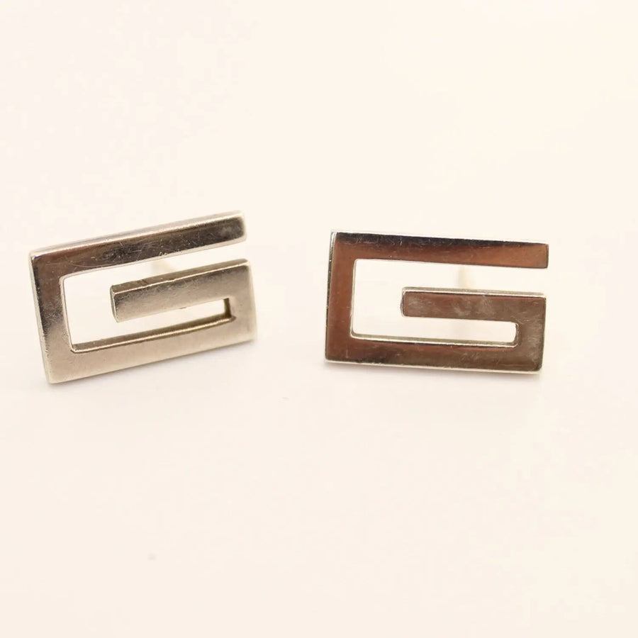 Gucci Vintage Earrings Sterling Silver Tom Ford Era Earrings Jagged Metal 