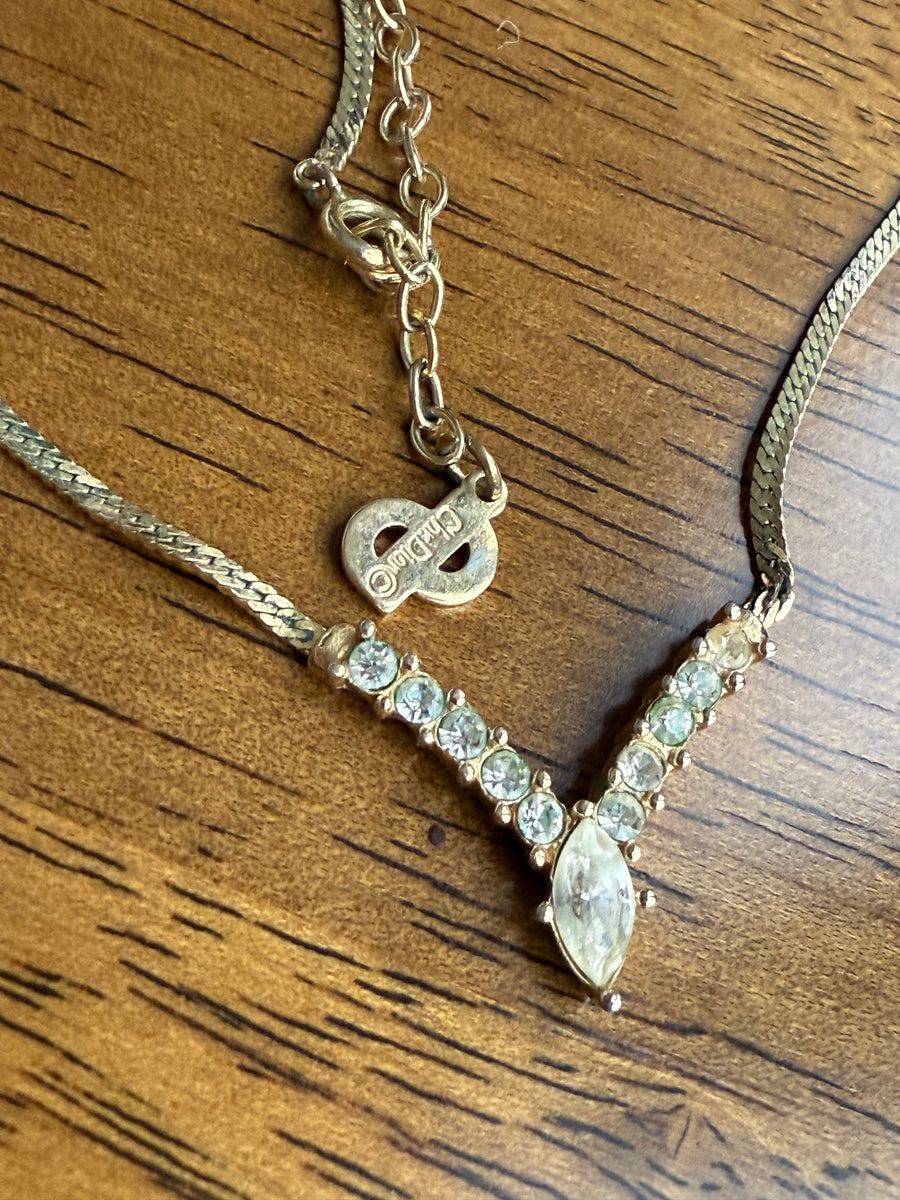 Christian Dior vintage 1980s necklace Jagged Metal 