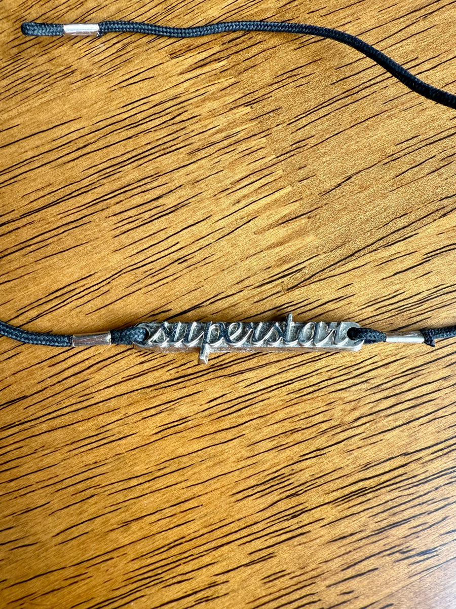 Vintage 1990's Superstar Pendant Necklace Necklace Jagged Metal 