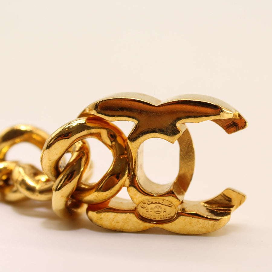 Vintage Chanel 1990s Turnlock Bracelet - 1996 Spring Collection Bracelets Jagged Metal 
