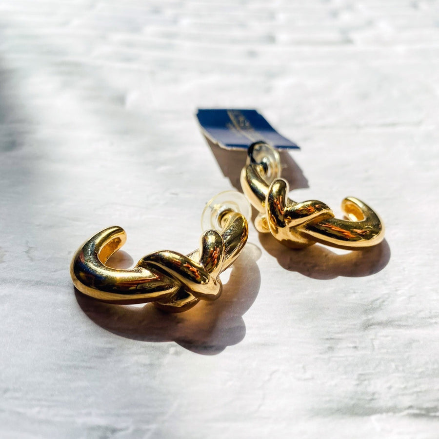 Givenchy Vintage 1980s Earrings Jagged Metal 