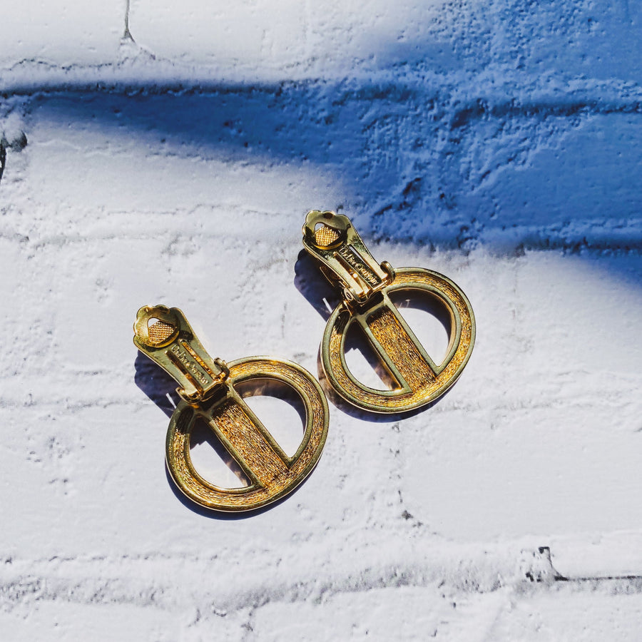 Vintage Christian Dior Earrings Clip On 1980s