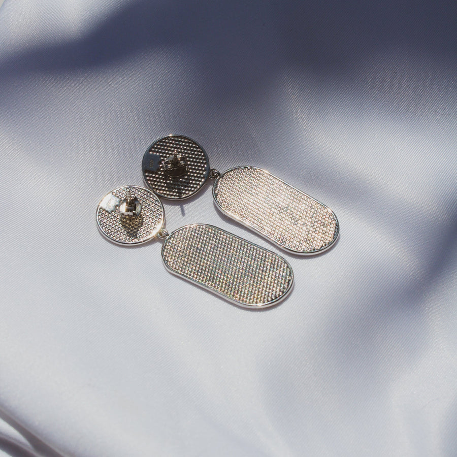 1980s Vintage Modernist Earrings for pierced ears - Sterling Silver Earrings Jagged Metal 