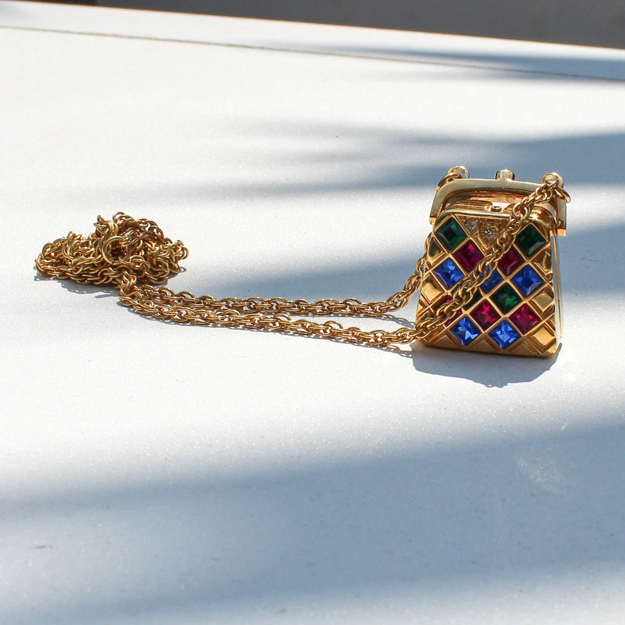 Paulo Gucci Necklace 1980s Watch Pendant 