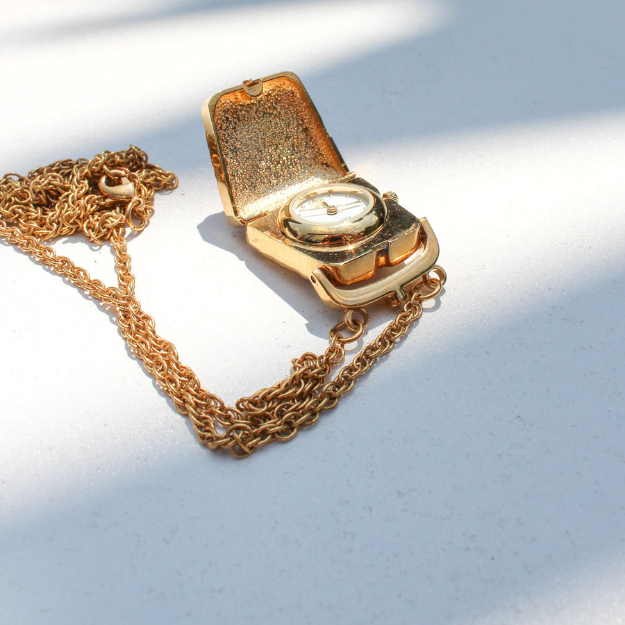 Paulo Gucci Necklace 1980s Watch Pendant 