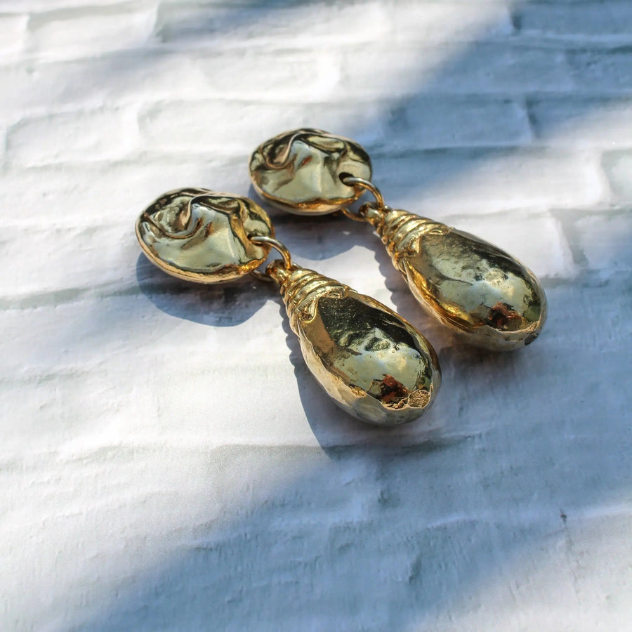 Kallinger Vintage 1980s Earrings Earrings Jagged Metal 
