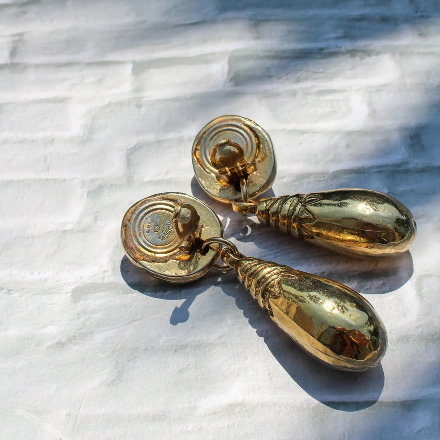 Kallinger Vintage 1980s Earrings Earrings Jagged Metal 