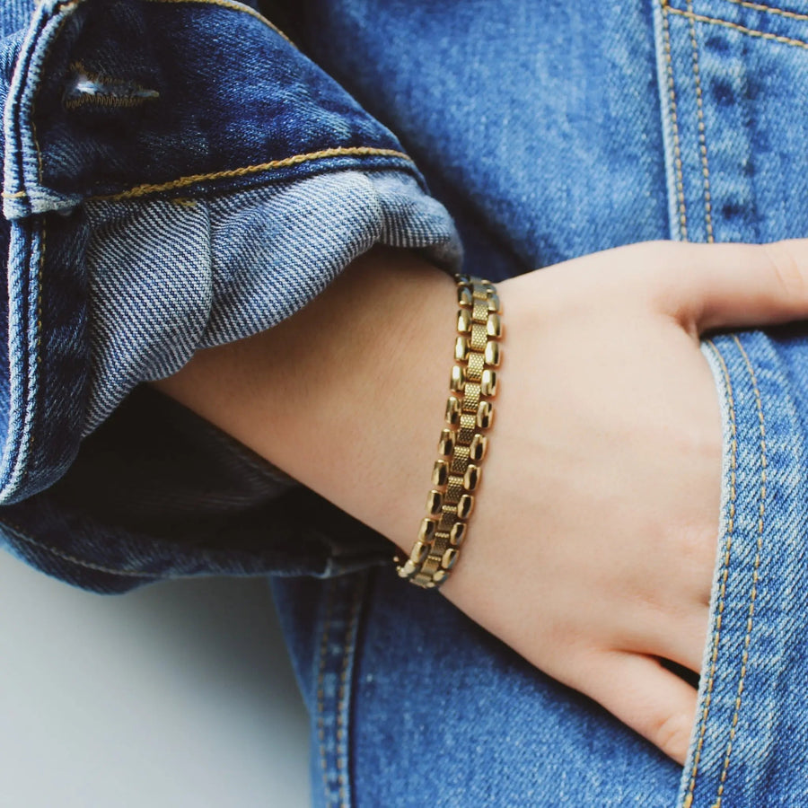 Monet Vintage 1980s Bracelet Bracelets Jagged Metal 