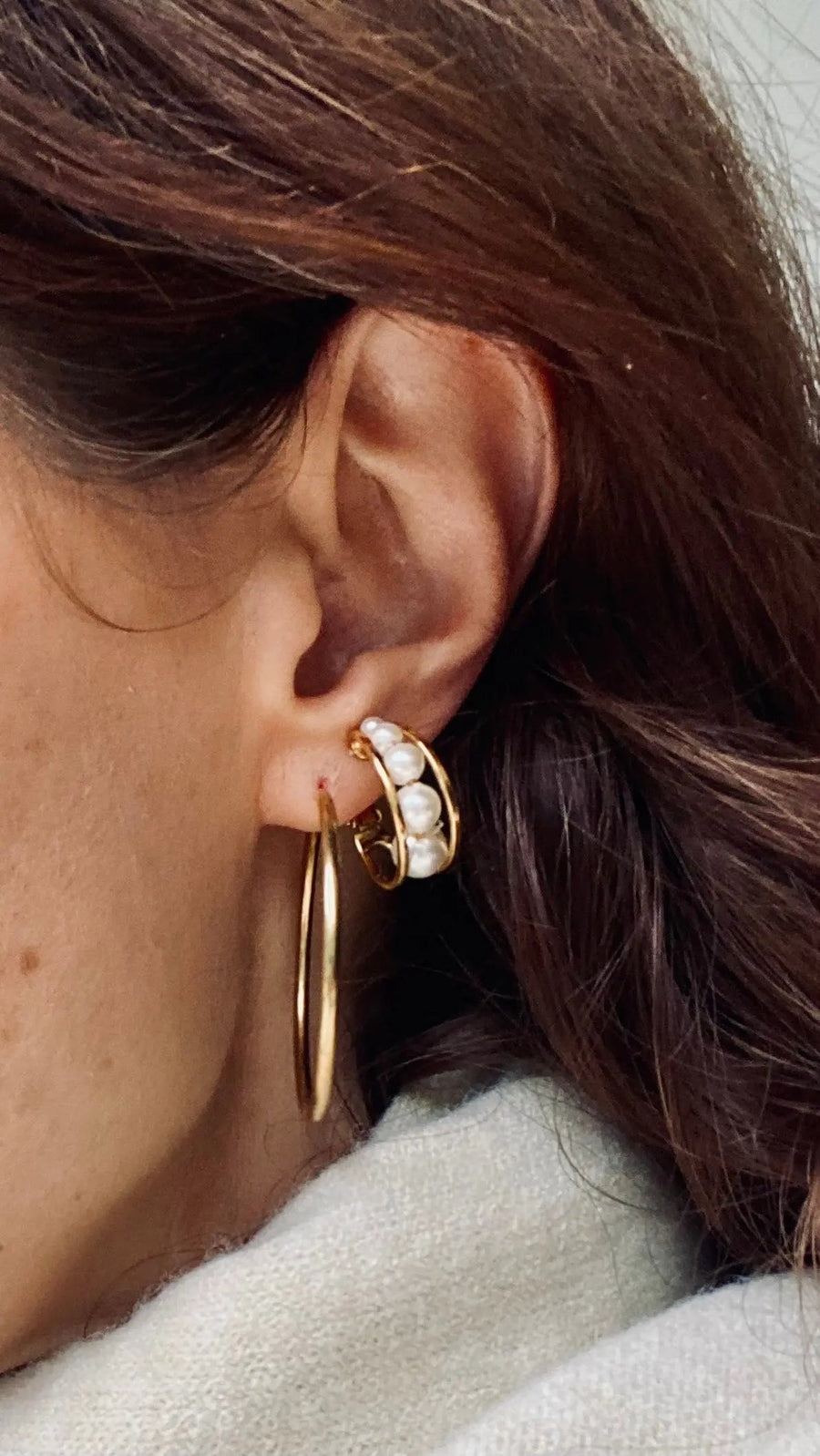 Napier Vintage 80s earrings Jagged Metal 
