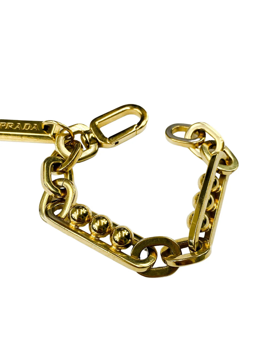 Prada Chunky Chain Bracelet Bracelet Jagged Metal 