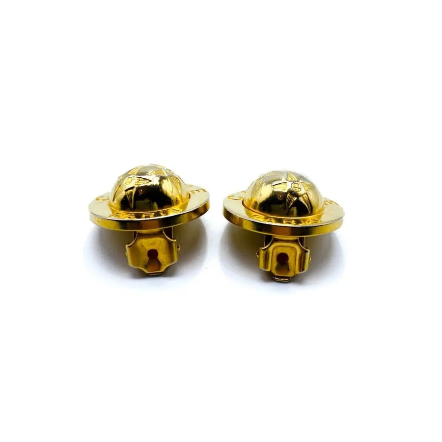 RESERVED Vintage Celine Earrings 1980s - 1989 Collection Earrings Jagged Metal 