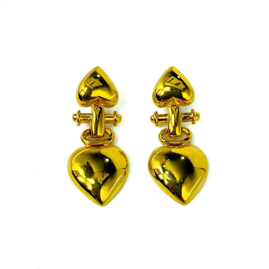 RESERVED Vintage Givenchy Earrings 1980s Earrings Jagged Metal 