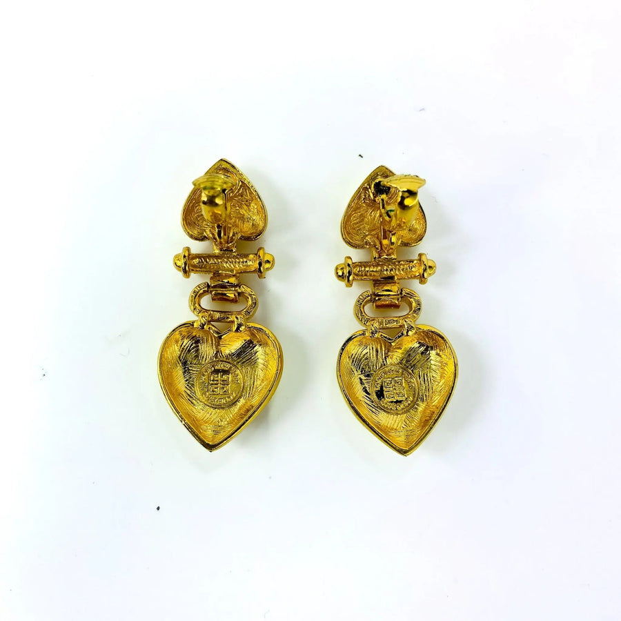 RESERVED Vintage Givenchy Earrings 1980s Earrings Jagged Metal 