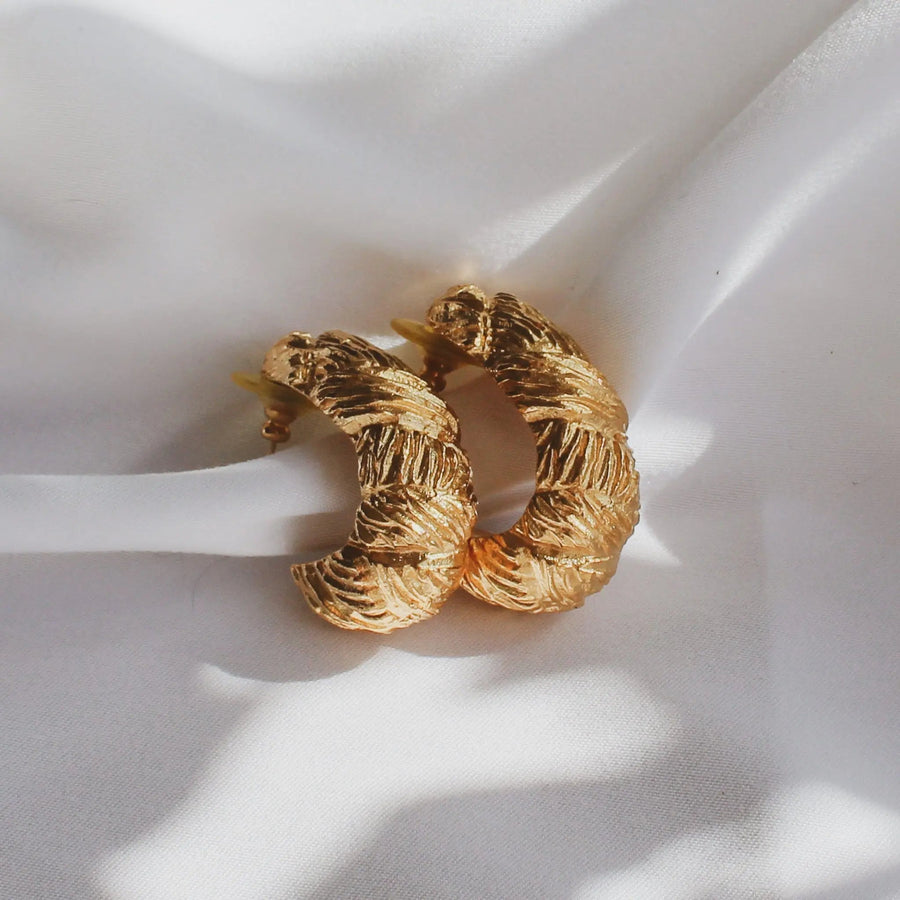 RESERVED Vintage Givenchy Earrings 1980s for Pierced Ears Earrings Jagged Metal 
