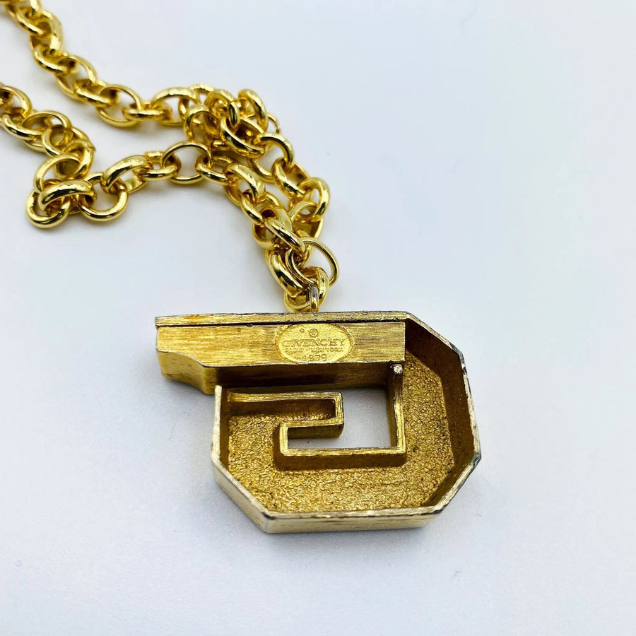 Re-engineered Vintage Givenchy Whistle Keychain 1970s - 1979 Collection Necklace Jagged Metal 