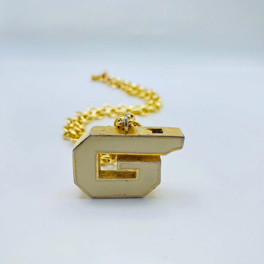 Re-engineered Vintage Givenchy Whistle Keychain 1970s - 1979 Collection Necklace Jagged Metal 