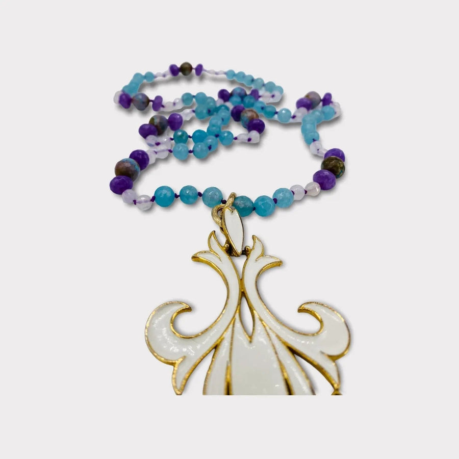 Re-engineered Vintage Trifari Necklace Charms & Pendants Jagged Metal 