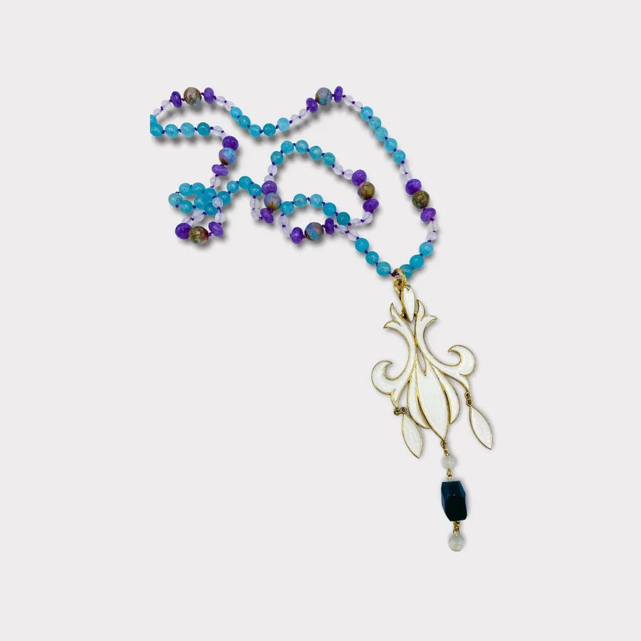 Re-engineered Vintage Trifari Necklace Charms & Pendants Jagged Metal 