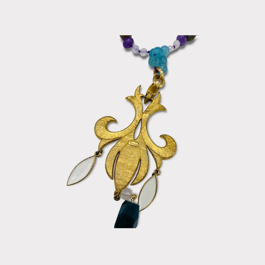 Re-engineered Vintage Trifari Necklace Charms & Pendants Jagged Metal 