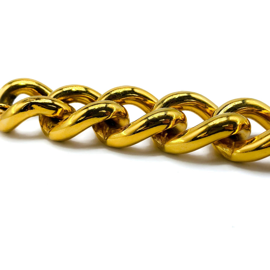 Rita Frascione 1980s Vintage Chunky Chain Necklace Necklace Jagged Metal 