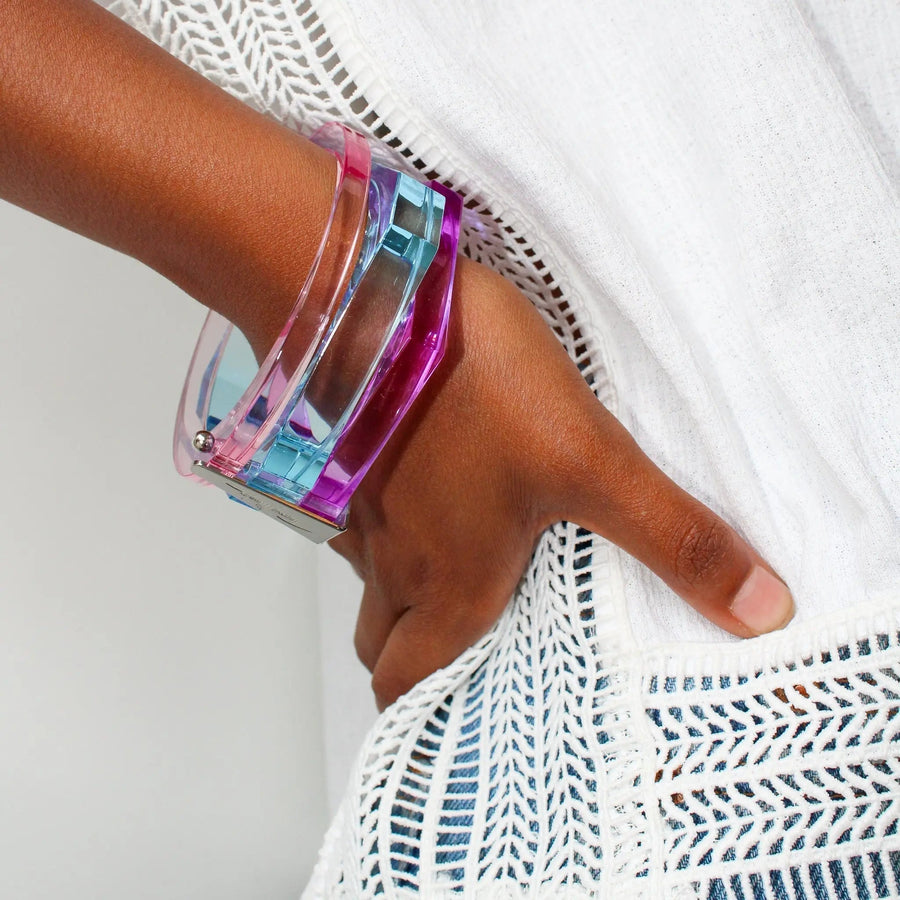 Thierry Mugler Bracelet Set Bracelets Jagged Metal 
