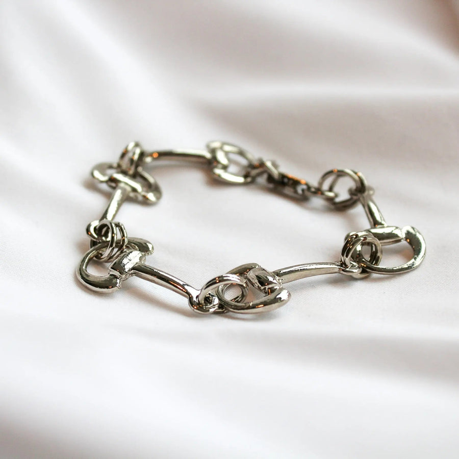 Vintage 1970s Bracelet - Silver Plated Deadstock Bracelets Jagged Metal 