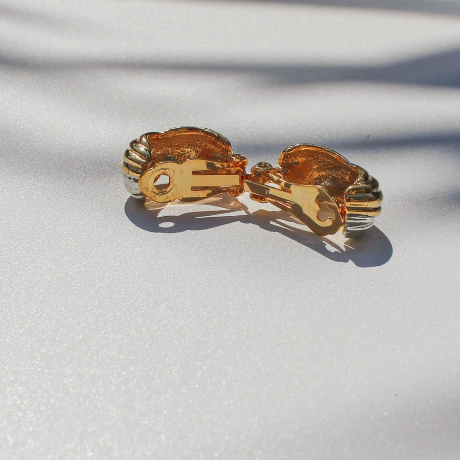 Vintage 1980s Earrings - Vintage Deadstock Earrings Jagged Metal 