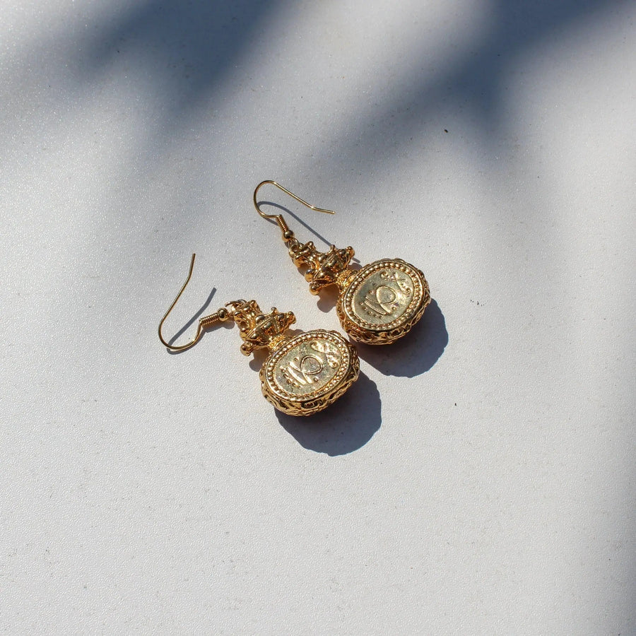 Vintage 1980s Earrings - Vintage Deadstock Earrings Jagged Metal 