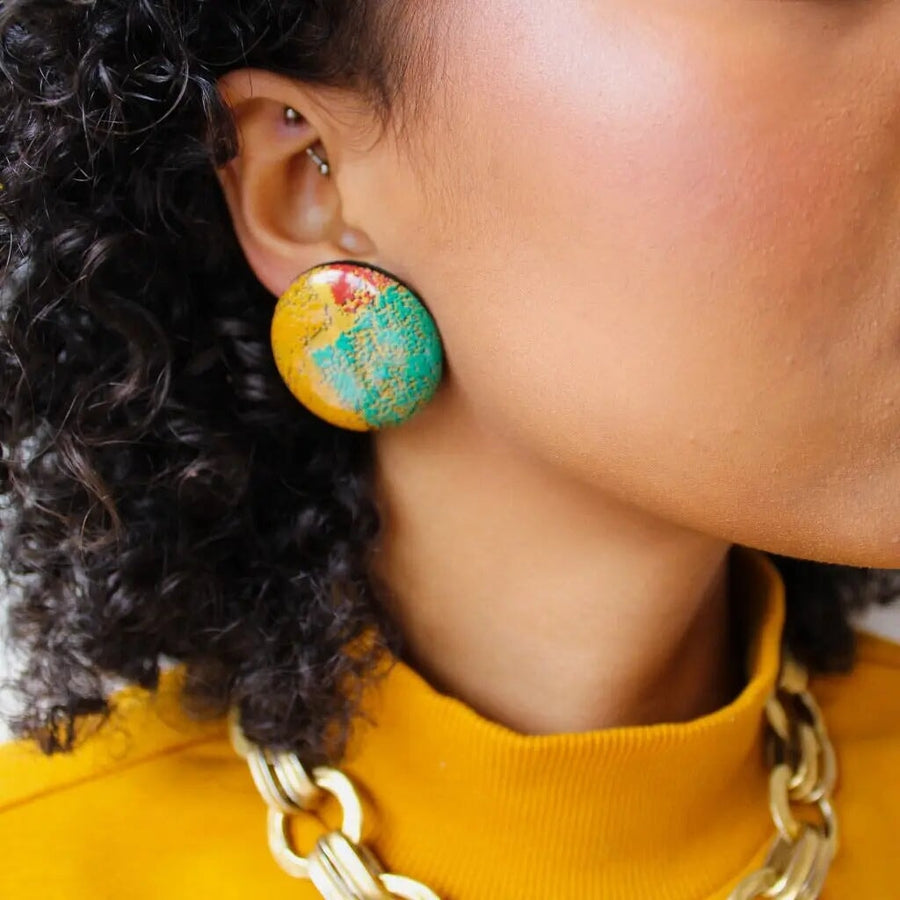 Vintage 1980s Earrings for Pierced Ears Earrings Jagged Metal 
