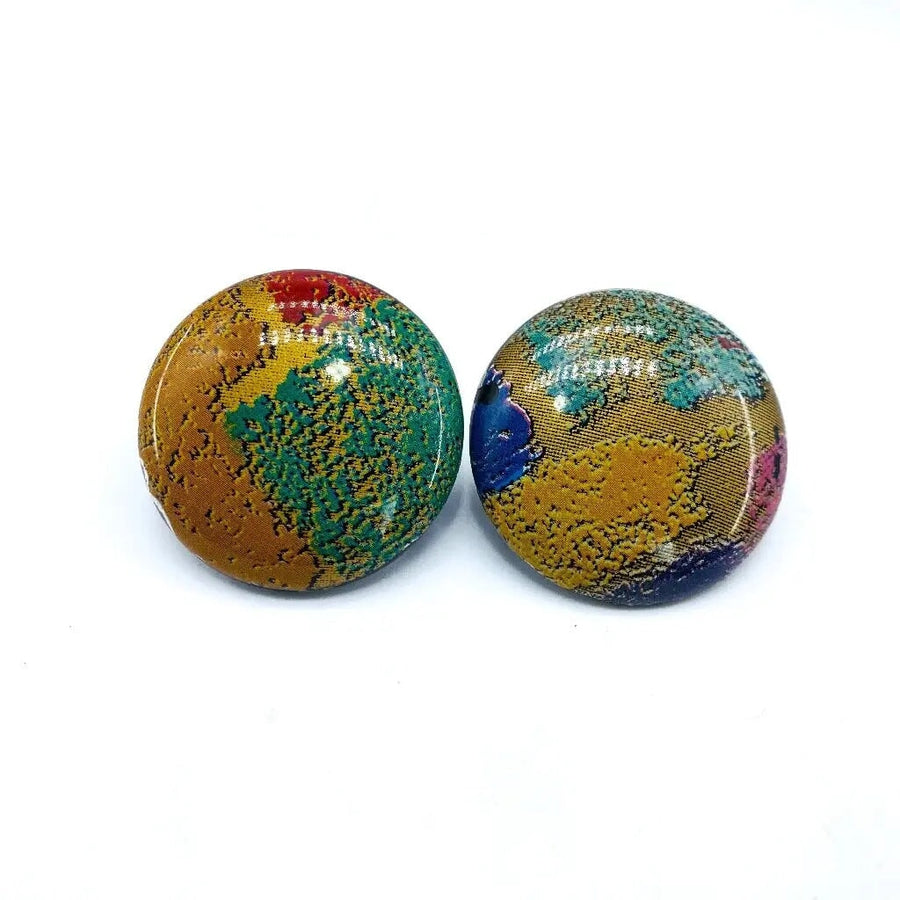 Vintage 1980s Earrings for Pierced Ears Earrings Jagged Metal 
