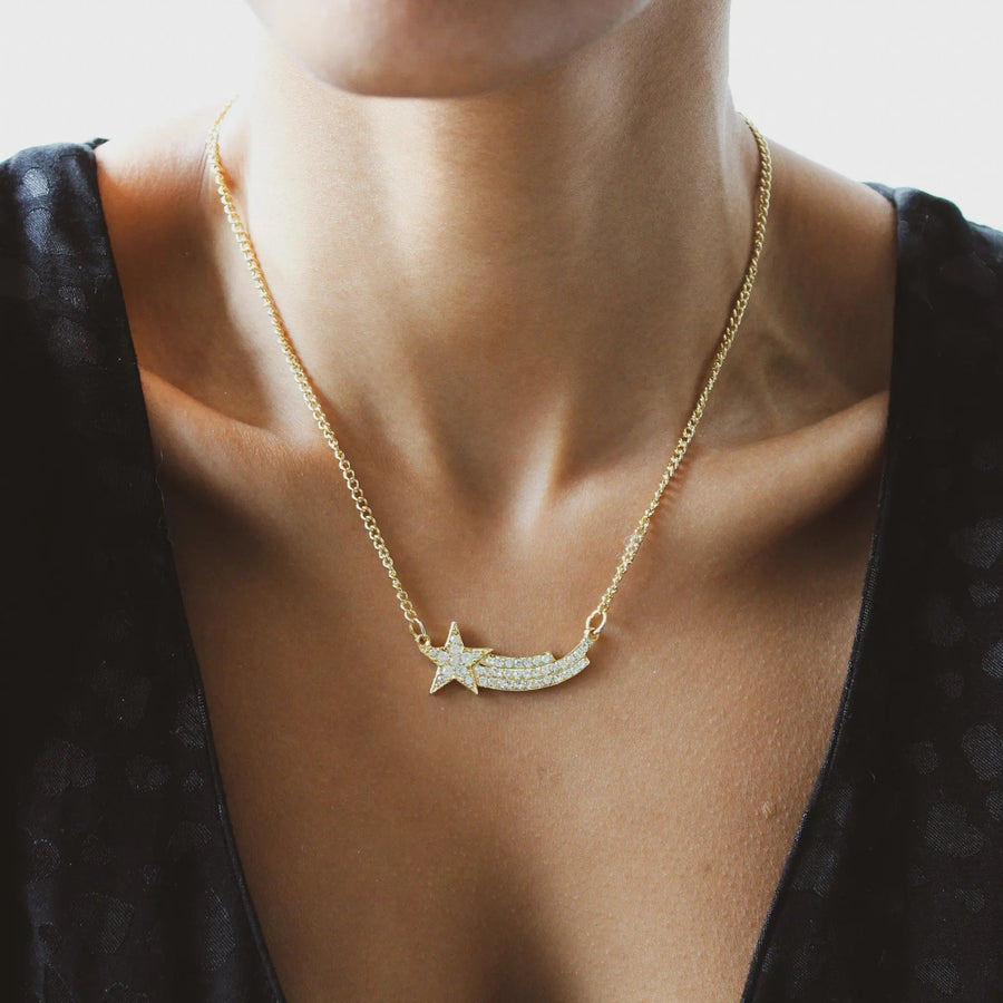 Vintage 1980s Necklace - 18 Carat Gold Plated Vintage Deadstock Necklace Jagged Metal 
