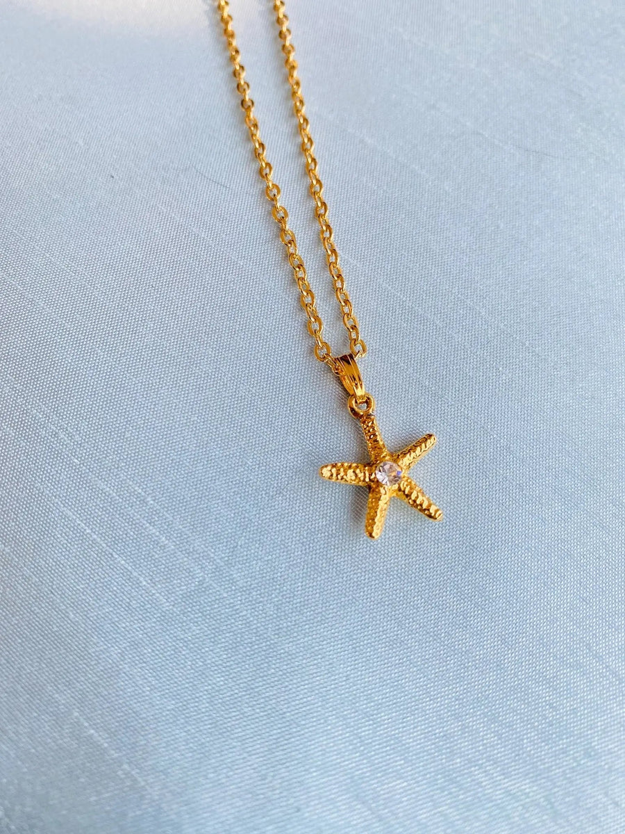 Vintage 1980s Necklace - 18 Carat Gold Plated Vintage Deadstock Necklace Jagged Metal 