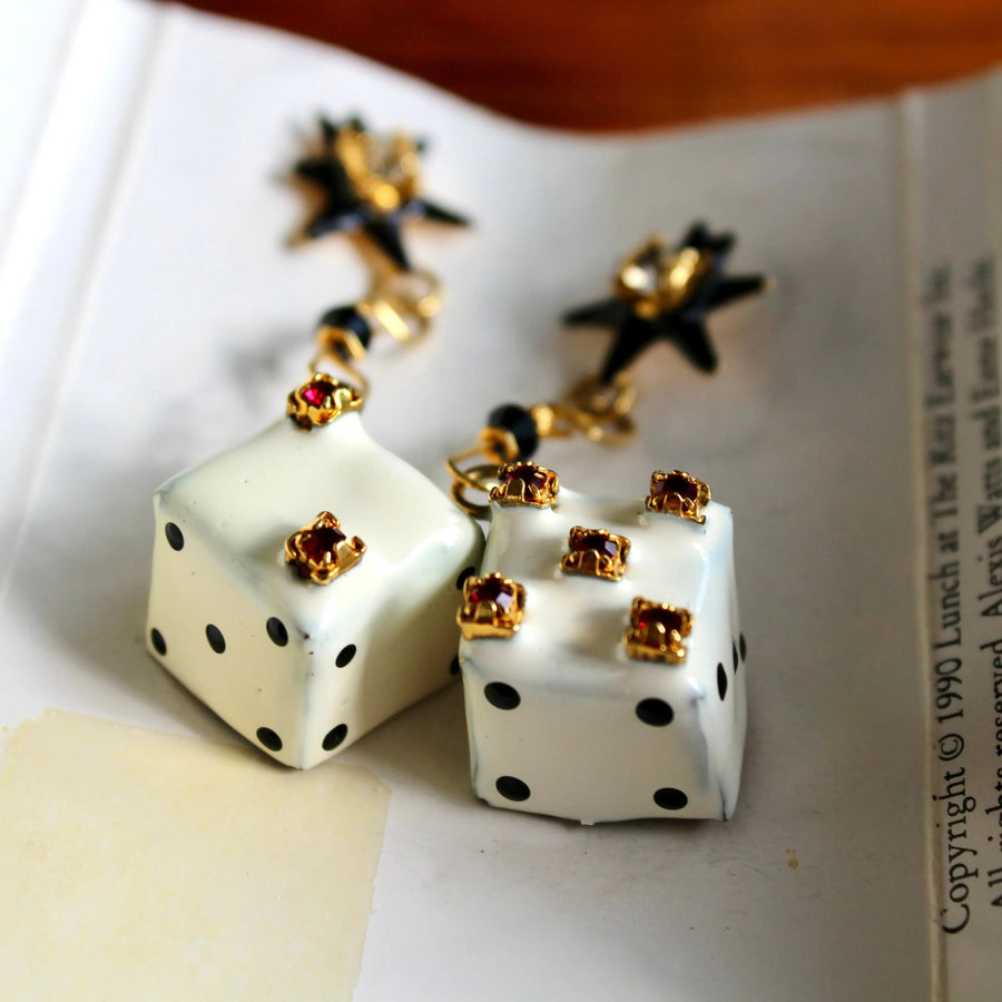 Vintage 1990s Earrings, Lunch at the Ritz Earrings Jagged Metal 