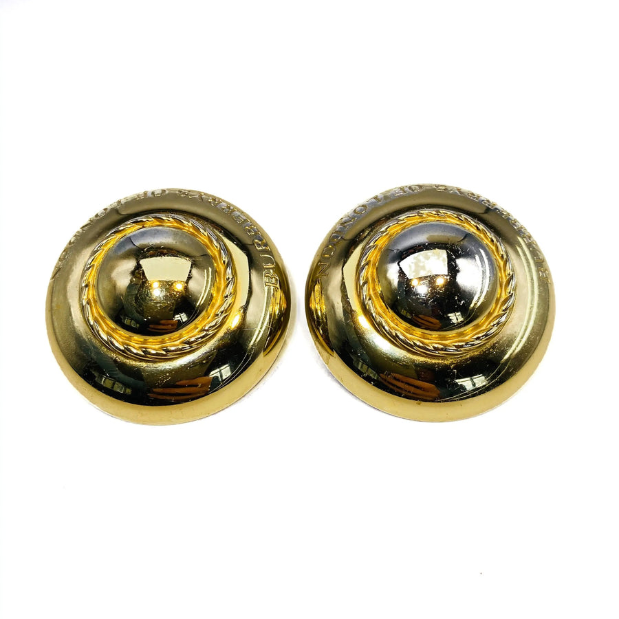 Vintage Burberry 1980s Earrings Earrings Jagged Metal 