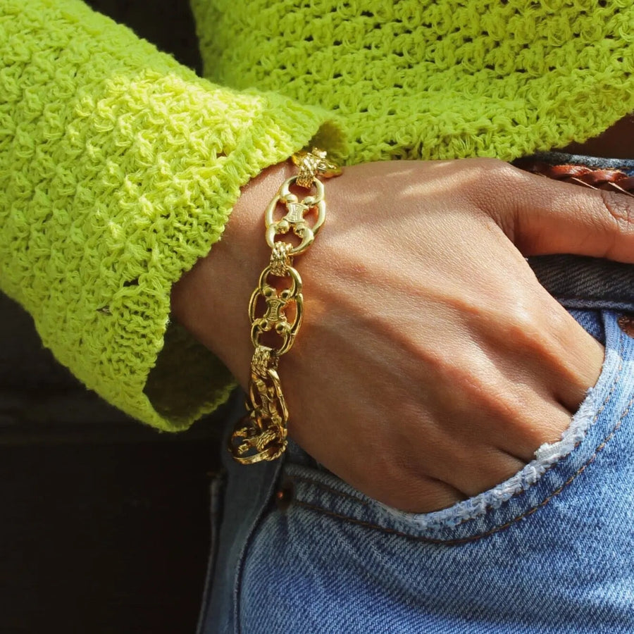 Vintage Celine Bracelet 1980s Bracelets Jagged Metal 