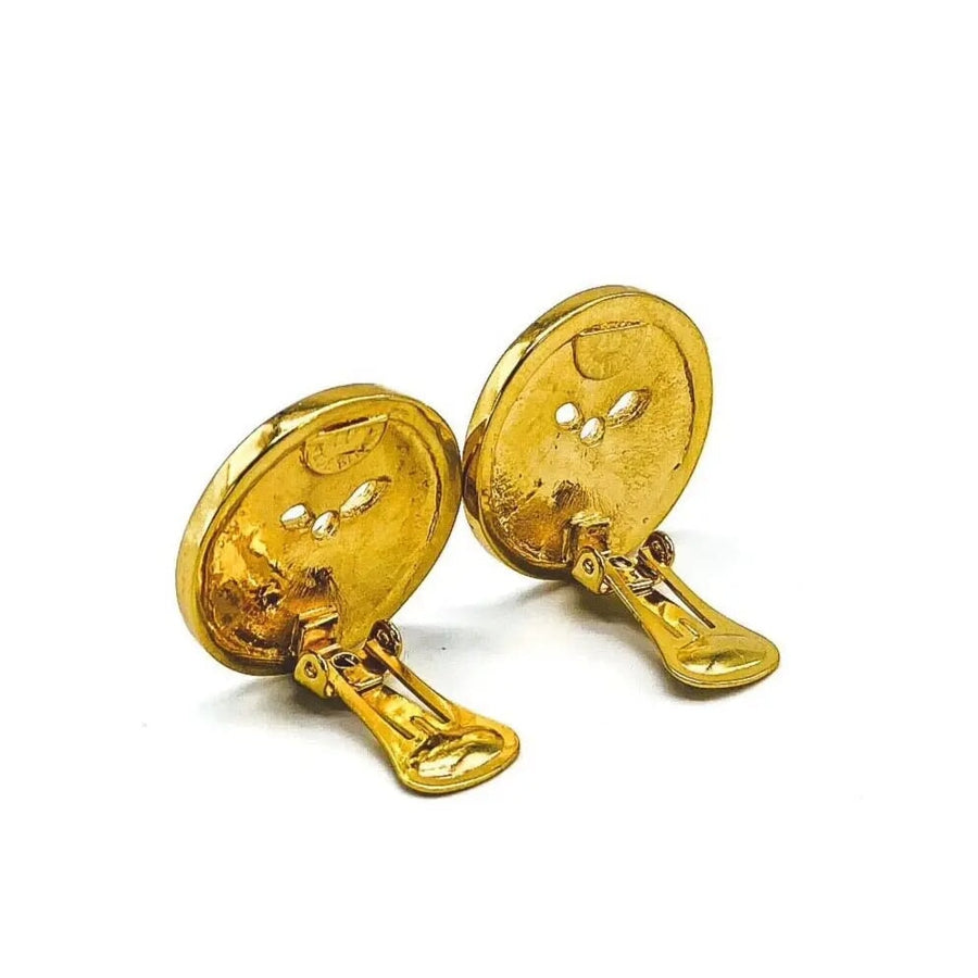 Vintage Celine Earrings 1990s Earrings Jagged Metal 