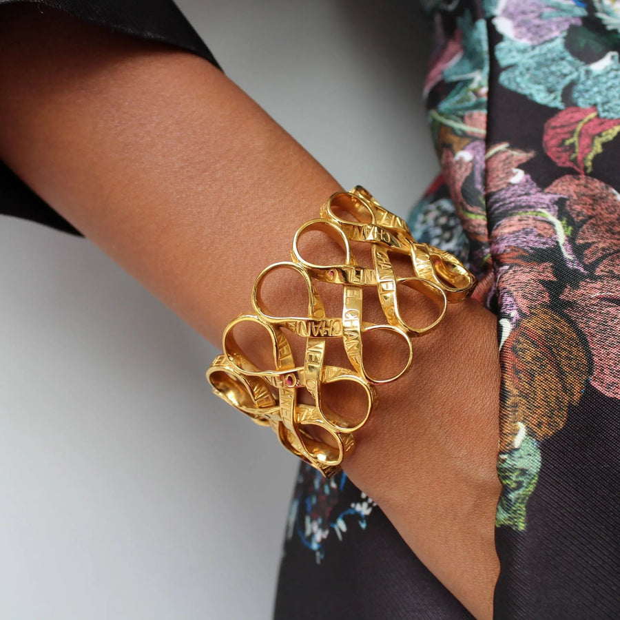 Vintage Chanel 1990s Cuff Bracelet 1996 Spring Collection JAGGED METAL DESIGNER VINTAGE JEWELLERY Jagged Metal