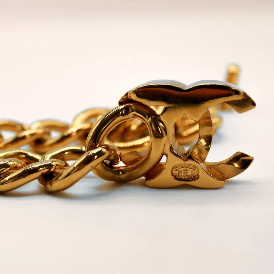 Vintage Chanel 1990s Turnlock Necklace - 1996 Spring Collection Necklaces Jagged Metal 