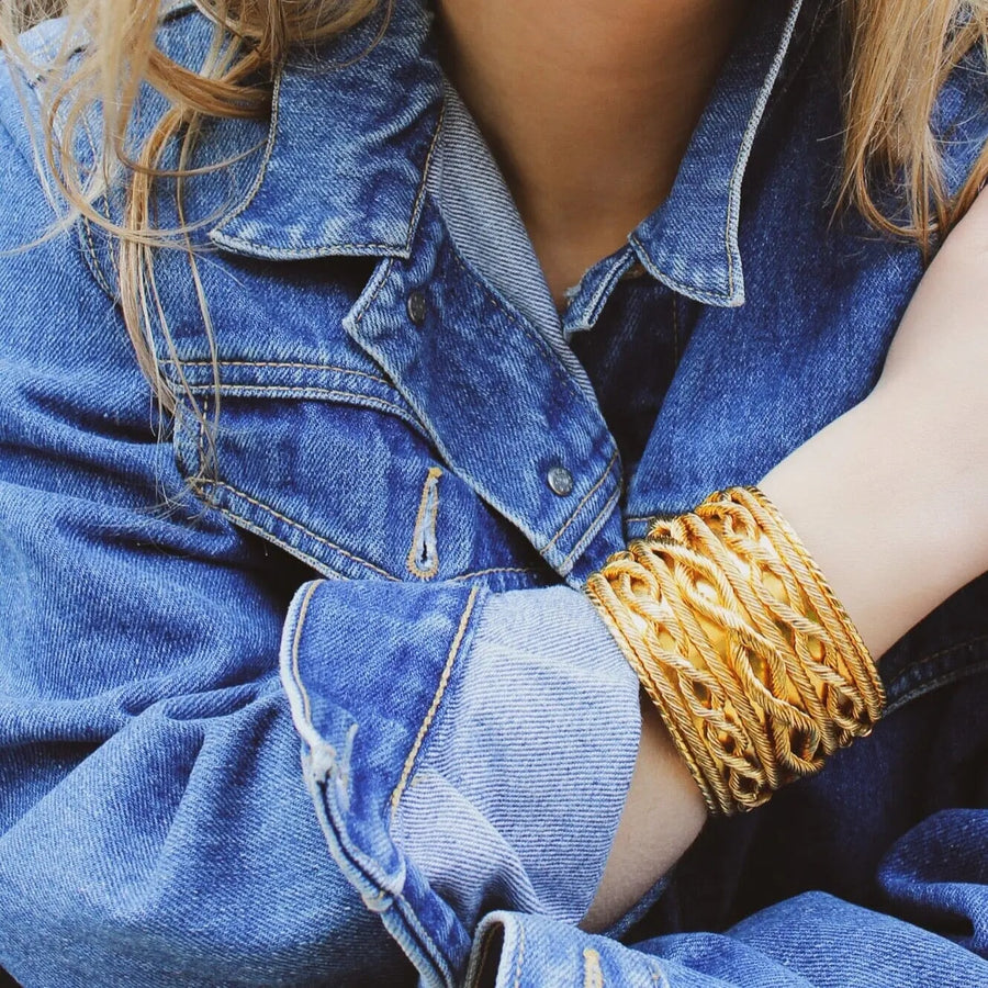 Vintage Chanel Bracelet 1980s - Collection 25, 1986 Bracelets Jagged Metal 
